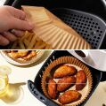 50 Adet Air Fryer Pişirme Kağıdı Tek Kullanımlık Hava Fritöz Yağ Geçirmez Yapışmaz Tabak Model