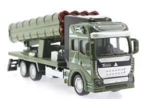 Sürtmeli Die Cast Metal Roketatar Rampalı Askeri Kamyon