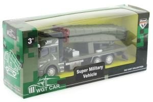 Sürtmeli Die Cast Metal Roketatar Rampalı Askeri Kamyon