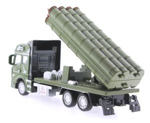 Sürtmeli Die Cast Metal Roketatar Rampalı Askeri Kamyon