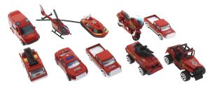 10'lu  Die Cast Metal İtfaiye Araçları Seti