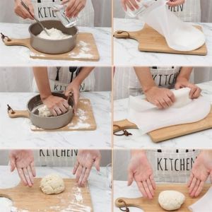 Büyük  Hamur Torbası  Silikon Şeffaf Hamur Yoğurma Torbası Ekmek Makarna Mantı  Hamuru Kolay