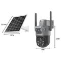 Güneş Panelli Akıllı Güvenlik Kamerası 360° PTZ Hareketli,Kablosuz WiFi,Çift Anten ve Kameralı,Gece Görüşlü,Hareket Algılamalı,Solar Kamera