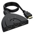 PowerMaster PM-17229 3 Giriş 1 Çıkış HDMI Switcher Çoğaltıcı Toplayıcı Aparat 30 CM Kablolu Seçme Düğmeli