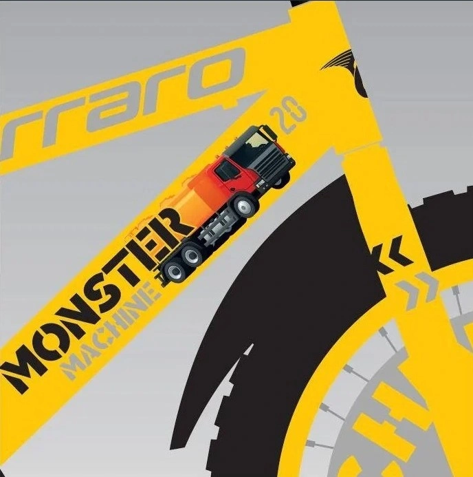 Carraro Monster 20 Jant Alüminyum Çocuk Bisikleti Sarı-Gri-Siyah-Sarı