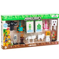 PMI MC2080 Minecraft 3D Figür Toppeez 
12li Delüks Set