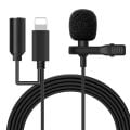 Powermaster JH-041-A Cep Telefonu için Ligthning Girişli Youtuber Yaka Mikrofonu