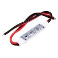 Powermaster 12-24 Volt Mini Üç Tuşlu Tek Renkli Led Kontrol Cihazı (Kırmızı - Siyah Kablo)