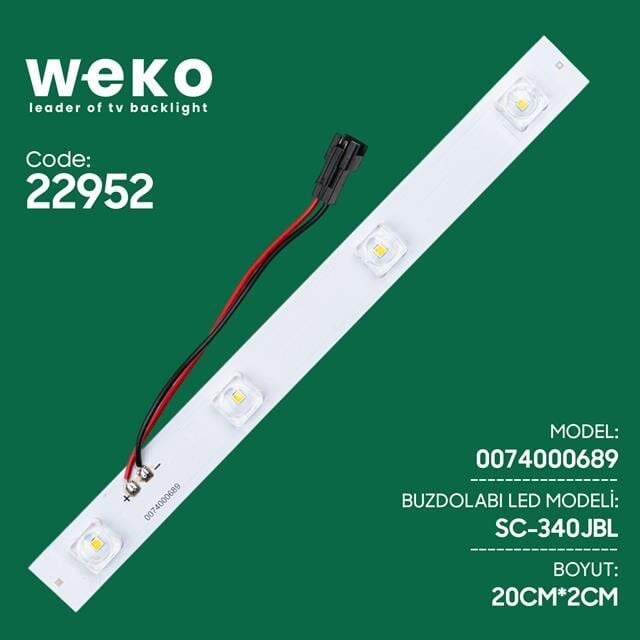 Buzdolabı İç Aydınlatma Ledi SC-340JBL 0074000689 4 Çipli Lensli