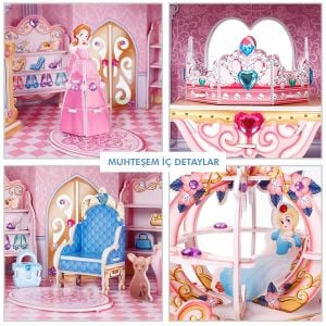 CubicFun Prenses Gizli Bahçe Şatosu 3D Puzzle  - CUB/E1623H