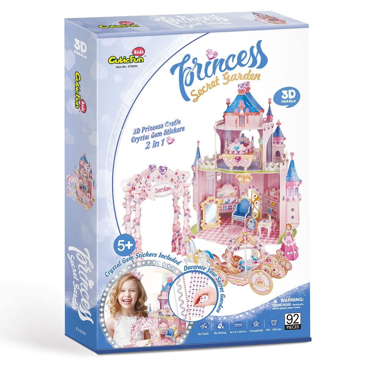 CubicFun Prenses Gizli Bahçe Şatosu 3D Puzzle  - CUB/E1623H