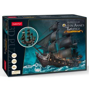 CubicFun Queen Anne's Revenge 3D Puzzle 293 Parça LED Işıklı