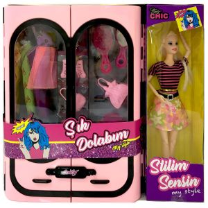 Şık Dolabım Aksesuarlı Bebek - OYD-02441 - 1 Adet Stokta Olan Gönderilir