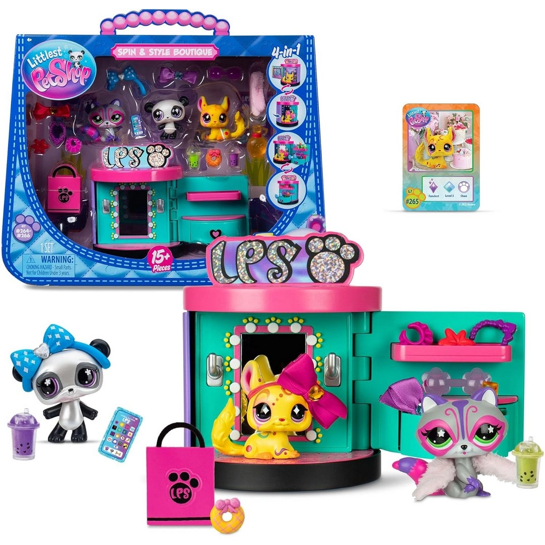 Littlest Pet Shop Spin & Style Boutique Figür Seti S01000722