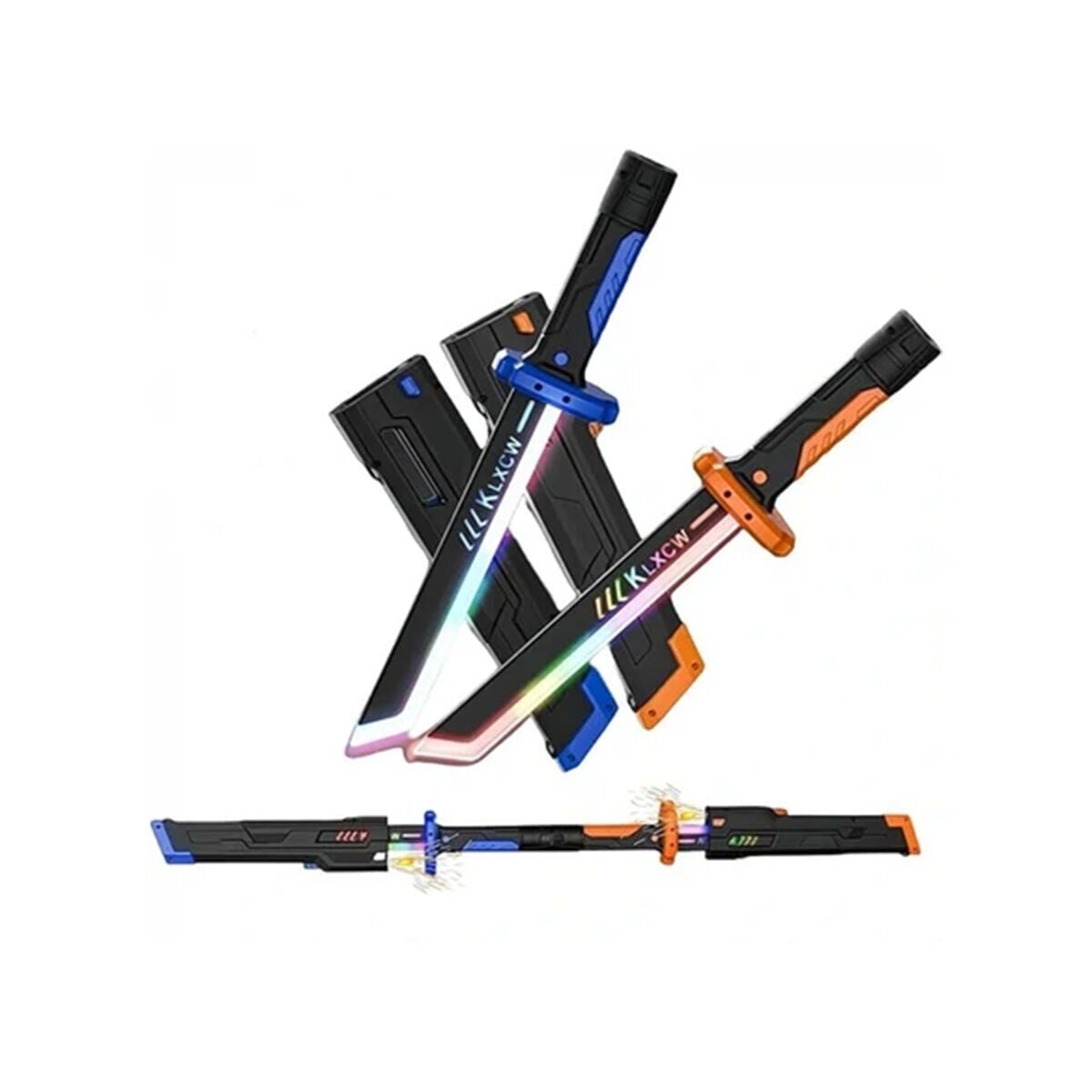 456-38M 44 CM KIVILCIM ÇIKARAN FARKLI RENKLERDE LED IŞIN KILICI - 1  Kılıç Fiyatıdır