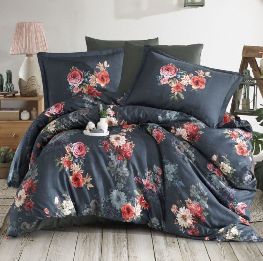 Clasy Dijital Saten Çift Kişilik Nevresim Takımı Merisa