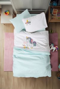 Cotton Box Punch Nakışlı Bebek Nevresim Takımı Doli Mint