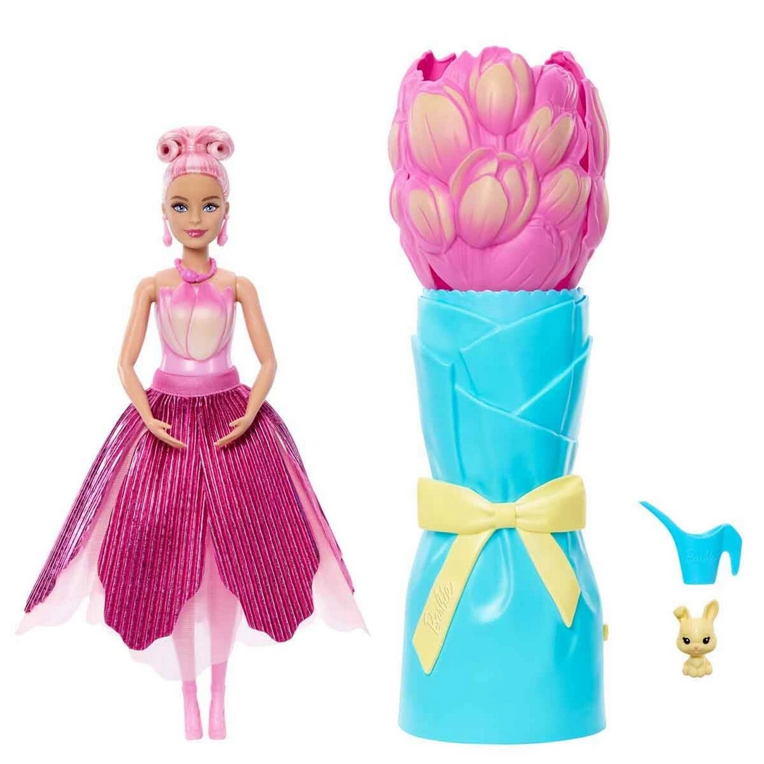 Barbie Petal Pop Barbie Bebek ve Aksesuarları Lale Oyun Seti