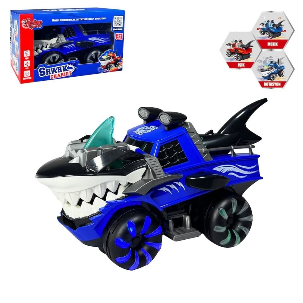 ZR171 IŞIKLI MÜZİKLİ HAREKETLİ KÖPEKBALIĞI ARABA - - Stokta Olan Gönderilir