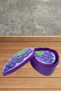 2\'li İç İçe Geçebilen Üzüm Model Saklama ve Beslenme Kabı Seti (550 ml + 250 ml)