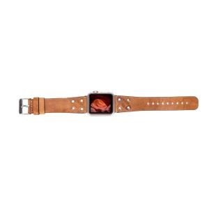 Apple Watch Uyumlu Deri Kordon Cross 42-44-45mm ST V18