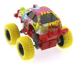Die Cast Çizgi Film Desenli Sarı Teker Araba