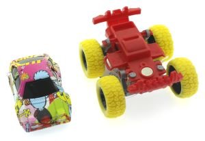 Die Cast Çizgi Film Desenli Sarı Teker Araba