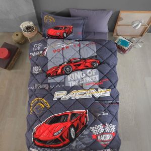 Clasy Tek Kişilik Ranforce Genç Desen Uyku Seti Racing Team