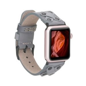 Apple Watch Uyumlu Deri Kordon Cross 42-44-45mm BT RST9E
