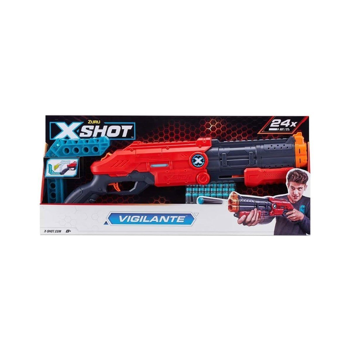 36436 Zuru X-Shot Silah Sünger Atan Excel-Vigilante 24 Mermi 