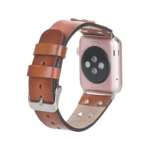 Apple Watch Uyumlu Deri Kordon Cross 42-44-45mm ST RST2E