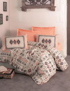 Cotton Box Etnich Nevresim Takımı Çift Kişilik Kateri Somon
