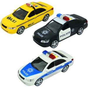 Sunman 1:16 Sesli Işıklı Polis ve Taksi - 1 Adet Stokta Olan Gönderilir