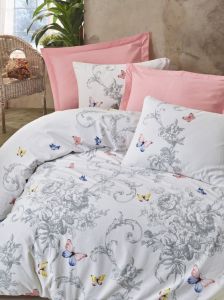 Cotton Box Ranforce Nevresim Takımı Çift Kişilik Cathi Somon