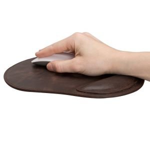 Bileklikli Deri Mouse Pad G2 Kahve
