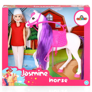 Jasmine Atlı Bebek Beyaz-Pembe GLT-E301-B