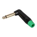 PowerMaster LTP2RC 6.3mm Mono L-Tipi Metal Gövde Gitar Altın Kaplama Jack