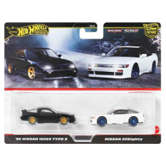 :64 Hot Wheels Premium Car Culture 2'li 96 Nissan 180sx Type X Ve Nissan Sileighty