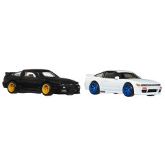 :64 Hot Wheels Premium Car Culture 2'li 96 Nissan 180sx Type X Ve Nissan Sileighty