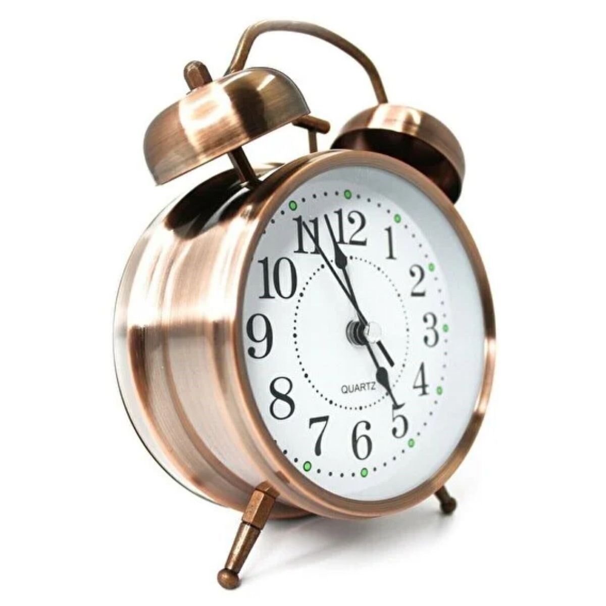 Yumurcak Shop® Nostaljik Çalar Saat – Retro Tasarım, Sessiz Akan Mekanizma, Yüksek Sesli Alarm, Masa ve Komodin İçin Dekoratif Saat