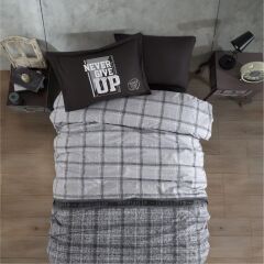 Clasy Ranforce Nevresim Takımı Tek Kişilik Give Up Antrasit