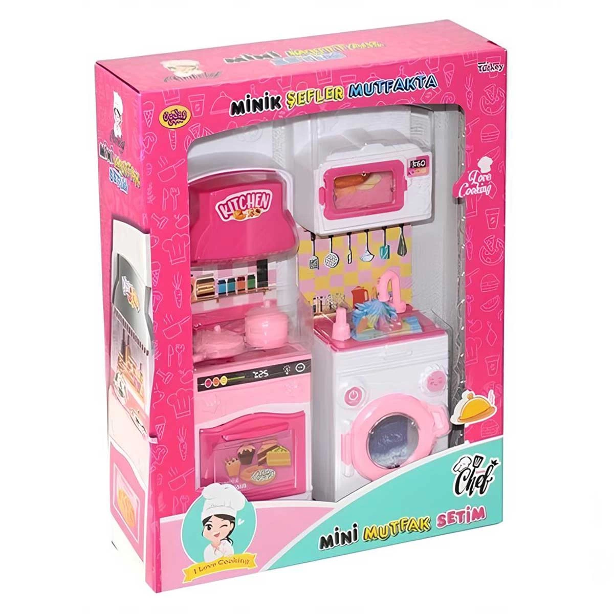 Oydaş Minik Şefler Mutfakta Fırın ve Çamaşır Makinesi 2'li Set 02358