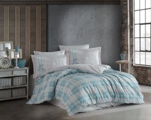 Hobby Çift Kişilik Poplin Nevresim Denim Turkuaz