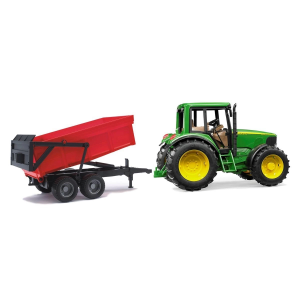 John Deere 6920 Traktör Ve Kırmızı Römorku
