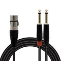 MagicVoice LD369A 10 Metre Canon XLR Dişi - 2x6.35mm Mono Erkek Jak Ses Sinyali Splitter Kablosu