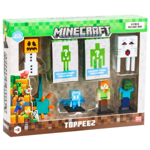 Minecraft 3D Figür Kalem Başlığı Toppeez 8'li