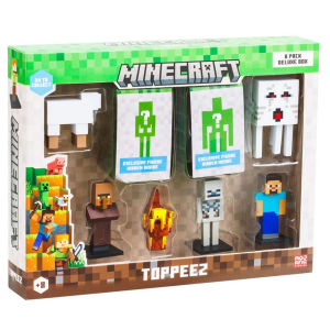 Minecraft 3D Figür Kalem Başlığı Toppeez 8'li