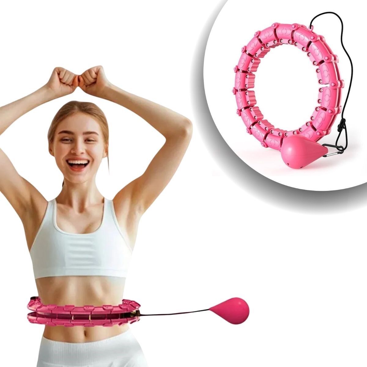 Yumurcak Shop® Ayarlanabilir Zayıflatıcı Hulahop Bel ve Karın Bölgesi İçin İnceltici Fitness Aleti Spor Çemberi