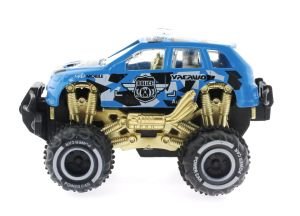 Çek Bırak Mini Off Road Mavi Polis Aracı