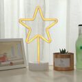 Yıldız Tasarımlı Neon Led Masa Ve Gece Lambası Dekoratif Işık